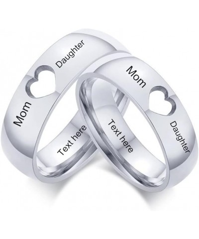 Personalized Promise BFF Rings for 2,Stainless Steel Name Customized Mom & Daughter/Aunt & Niece/Grandma & Granddaughter Best...