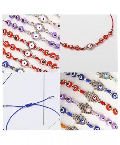 12/24Pcs Beaded Evil Eye Bracelet for Women Handmade Elastic Protection Bracelet Good Luck Nazar Amulet Bangle Lucky Turkish ...