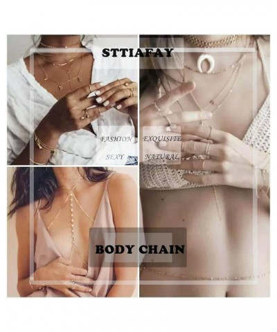 Belly Ring Waist Chain Rhinestone Crystal Tassel Belly Chain Sexy Non Piercing Belly Button Ring Body Chain Beach Bikini Harn...