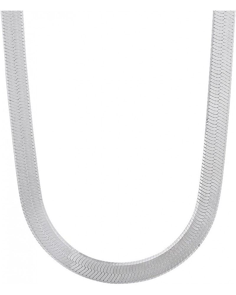 3mm-14mm Solid .925 Sterling Silver Flat Herringbone Chain Necklace or Bracelet 18.0 Inches 4.5mm Necklace $47.70 Necklaces