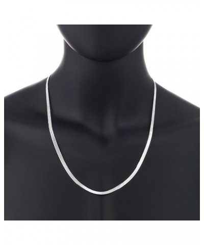 3mm-14mm Solid .925 Sterling Silver Flat Herringbone Chain Necklace or Bracelet 18.0 Inches 4.5mm Necklace $47.70 Necklaces