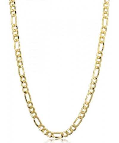 14k Yellow Gold Filled Solid Figaro Link Chain Necklace for Men and Women (3.3 mm, 4.2 mm, 5.2 mm, 6 mm, 7.8 mm or 8.6 mm) 24...