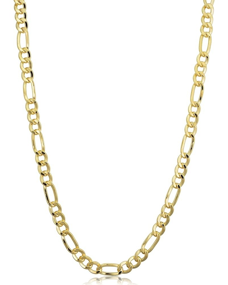 14k Yellow Gold Filled Solid Figaro Link Chain Necklace for Men and Women (3.3 mm, 4.2 mm, 5.2 mm, 6 mm, 7.8 mm or 8.6 mm) 24...