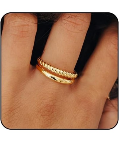 Gold Chunky Rings for Women Adjustable Silver Statement Rings Ball Dome Teardrop Rings Bold Wide Ring Thick Silver Rings Open...