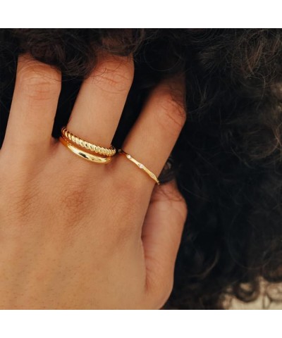 Gold Chunky Rings for Women Adjustable Silver Statement Rings Ball Dome Teardrop Rings Bold Wide Ring Thick Silver Rings Open...