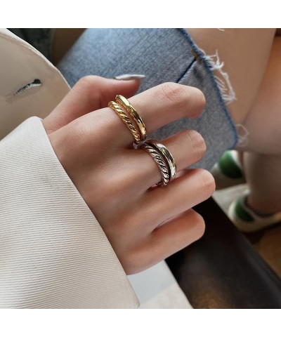 Gold Chunky Rings for Women Adjustable Silver Statement Rings Ball Dome Teardrop Rings Bold Wide Ring Thick Silver Rings Open...