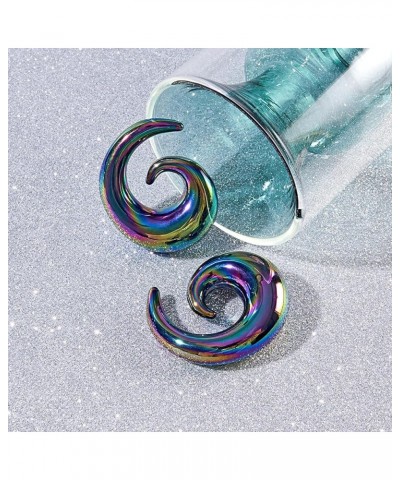 Glass Ear Tapers Plugs 2G-16mm Handmade Hanger Gauges Piercing Jewelry Set Black-0g(8mm) $9.50 Body Jewelry