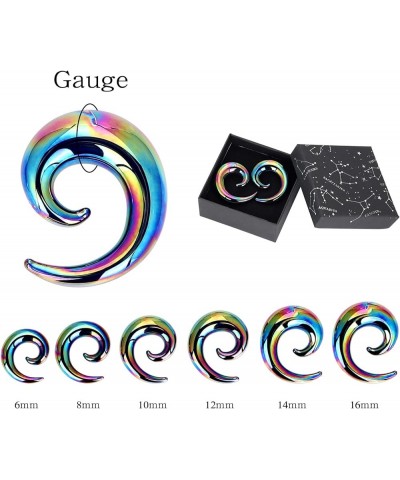 Glass Ear Tapers Plugs 2G-16mm Handmade Hanger Gauges Piercing Jewelry Set Black-0g(8mm) $9.50 Body Jewelry