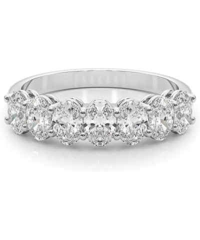 1 Carat & 2 Carat Oval Lab Grown 14K Diamond Seven Stone Anniversary Band for Women (F-G/VS-SI) 6 2 Carat White Gold $391.14 ...