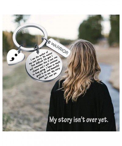 Semicolon Keychain My Story Isn't Over Yet Mental Health Awareness Inspirational Jewelry Suicide Prevention Awareness Encoura...