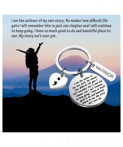 Semicolon Keychain My Story Isn't Over Yet Mental Health Awareness Inspirational Jewelry Suicide Prevention Awareness Encoura...