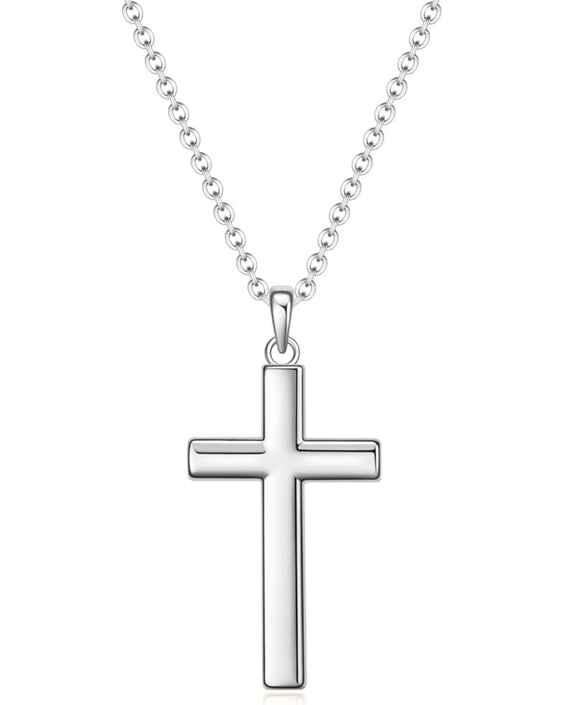 Girls Baptism Cross Necklace for Women,First Communion Gold Cross Necklaces Jewelry Gifts for Women Pure White Cross $11.19 N...