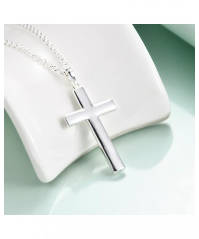 Girls Baptism Cross Necklace for Women,First Communion Gold Cross Necklaces Jewelry Gifts for Women Pure White Cross $11.19 N...