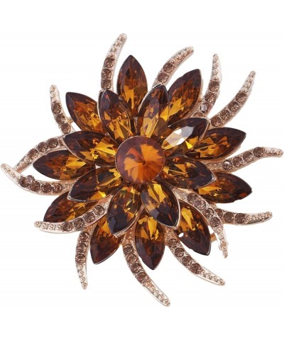 Vintage Women's Austrian Crystal Elegant Flower Brooch Poppy Brooch Wreath Wedding Broach Pin brown $8.99 Brooches & Pins