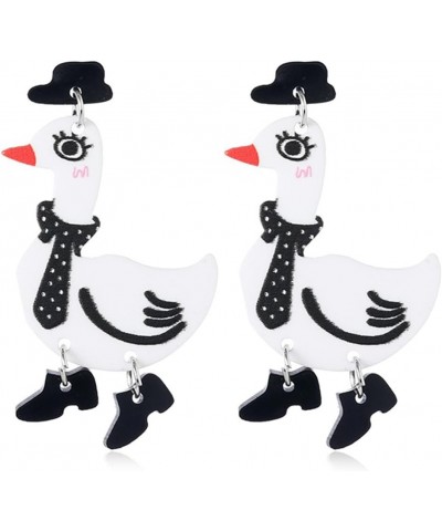 Cute Acrylic Animal Drop Earrings Funny Colorful Boots Chicken Hen Duck Goose Drop Dangle Earrings for Women Girls Jewelry Gi...