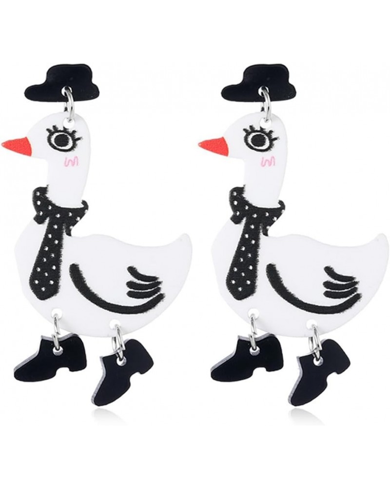 Cute Acrylic Animal Drop Earrings Funny Colorful Boots Chicken Hen Duck Goose Drop Dangle Earrings for Women Girls Jewelry Gi...