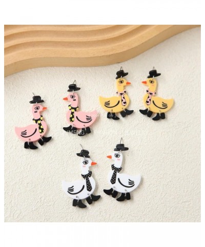 Cute Acrylic Animal Drop Earrings Funny Colorful Boots Chicken Hen Duck Goose Drop Dangle Earrings for Women Girls Jewelry Gi...