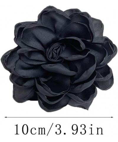 Dainty Fabric Rose Flower Large Brooch Lapel Pins Delicate Elegant Handmade Flower Brooches Pin Classic for Wedding Party Dan...