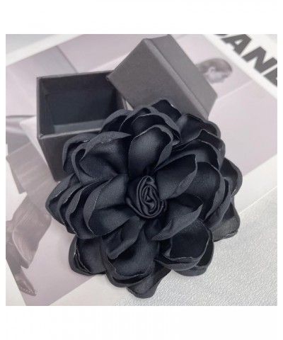 Dainty Fabric Rose Flower Large Brooch Lapel Pins Delicate Elegant Handmade Flower Brooches Pin Classic for Wedding Party Dan...