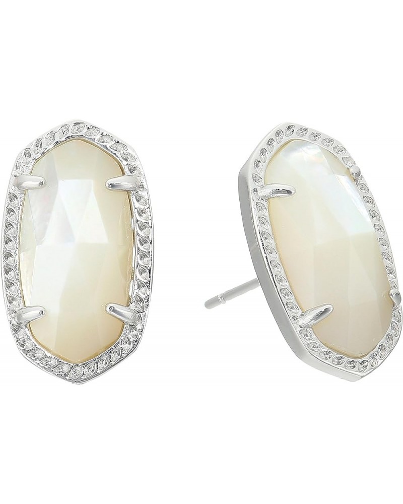 Ellie Stud Earrings for Women, Fashion Jewelry RHODIUM - IVORY MOTHER OF PEARL $33.54 Earrings