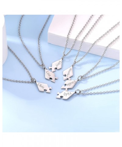 Heart or Puzzle Piece Best Friend Necklaces for 2-8 Stainless Steel 18K Gold Plated BFF Forever Friendship Necklace Gift for ...