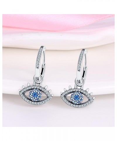 925 Sterling Silver Hoop Earrings for Women Luminous Hoop Earrings Colorful Cubic Zirconia Hypoallergenic Earrings Glow in th...