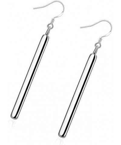 Minimalist Sterling Silver Plated Drop Dangle Earrings Bar Earrings Line Simplify Earrings Style A $6.50 Earrings