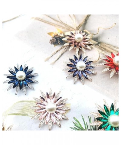 Flower Brooches Pins for Women Fashion Brooch for Women, Floral Women's Brooches & Pins Elegant Crystals Rhinestone Women Cor...