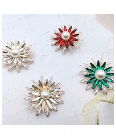 Flower Brooches Pins for Women Fashion Brooch for Women, Floral Women's Brooches & Pins Elegant Crystals Rhinestone Women Cor...