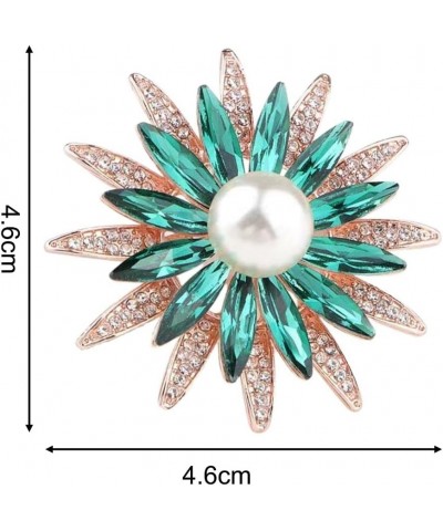 Flower Brooches Pins for Women Fashion Brooch for Women, Floral Women's Brooches & Pins Elegant Crystals Rhinestone Women Cor...