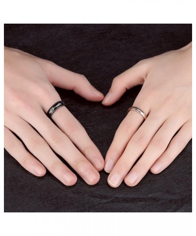 Couples Her King and His Queen Enagagement Bridal Ring Set 2PCS, Black Rose Gold Color His 12 Her 9 $9.85 Bracelets