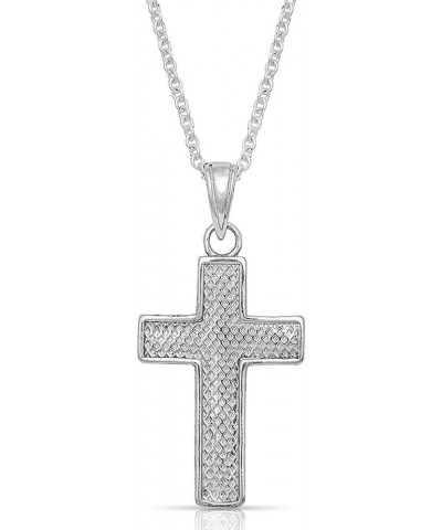 Women's Captured in The Faith Cross Necklace Silver One Size $30.70 Necklaces