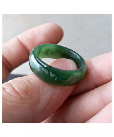 Natural Green Nephrite Narrow Band Ring Canadian Jade Greenstone Jewelry Gift (Ring Size : 5) 7 $10.00 Rings