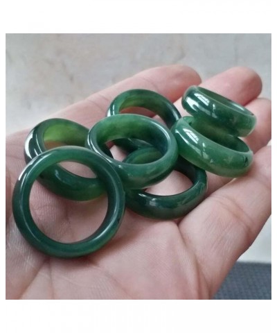 Natural Green Nephrite Narrow Band Ring Canadian Jade Greenstone Jewelry Gift (Ring Size : 5) 7 $10.00 Rings