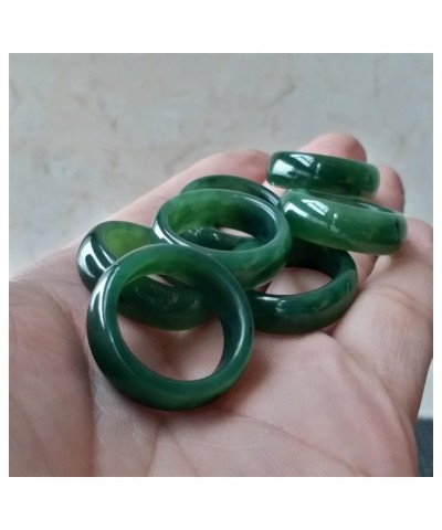 Natural Green Nephrite Narrow Band Ring Canadian Jade Greenstone Jewelry Gift (Ring Size : 5) 7 $10.00 Rings