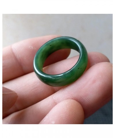 Natural Green Nephrite Narrow Band Ring Canadian Jade Greenstone Jewelry Gift (Ring Size : 5) 7 $10.00 Rings