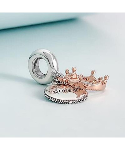 925 Sterling Silver Charms Beads Pendants for Pandora Bracelets & Necklaces Etc Queen Crown Princess $20.00 Bracelets