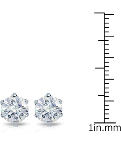 1 to 7 Carat Moissanite Round Stud Earrings for Women in 14k Gold (J-K, TGW) 6-Prong Set Screw Back Rose Gold 1.5 carats $295...