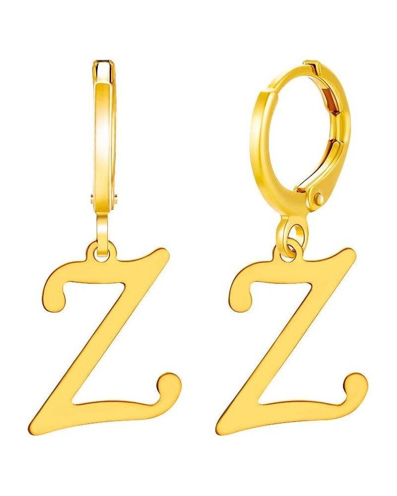 Initial Earrings for Women,Small Huggie Hoop Earrings Gold Initial Earrings for Girls Z $10.19 Earrings