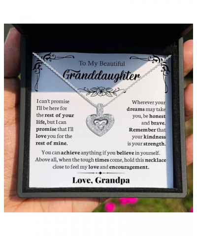 To My Granddaughter Necklace, Granddaughter Gifts from Grandma and Grandpa, Birthday Gifts for Granddaughter, Granddaughter J...