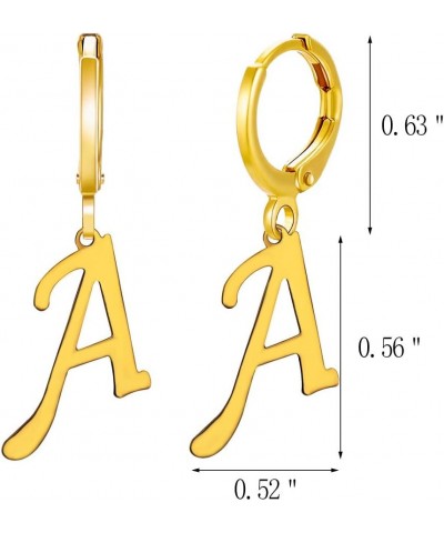 Initial Earrings for Women,Small Huggie Hoop Earrings Gold Initial Earrings for Girls Z $10.19 Earrings