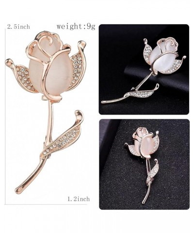 Crystal Pearl Flower Brooches Pins Fashion Beautiful Created Rhinestone Floral Brooch Good Idea for Party Dance Wedding Banqu...