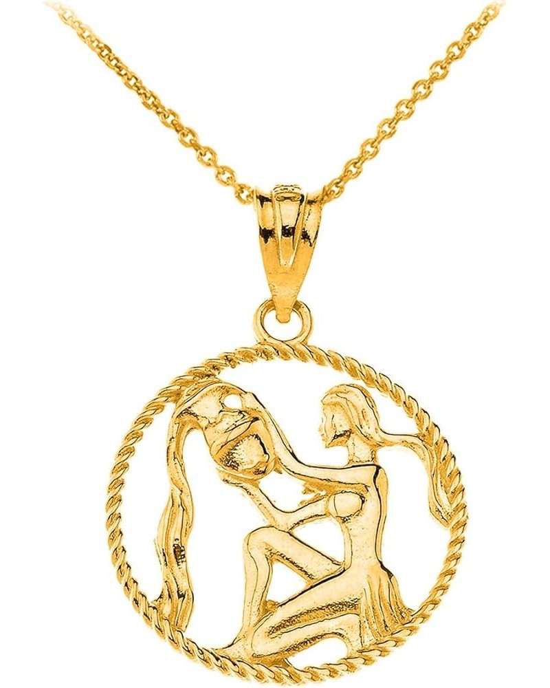 Astrology Jewelry 14k Gold Round Zodiac Sign Horoscope Constellation Rope-Style Pendant Necklace SAGITTARIUS 16.0 Inches $130...