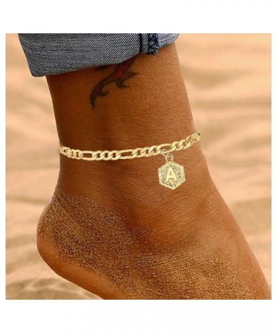 Gold Anklets for Women Initial Anklet Cuban Link Ankle Bracelets for Teen Girls Trendy Stuff Under 5 Dollar Gifts Womens Jewe...