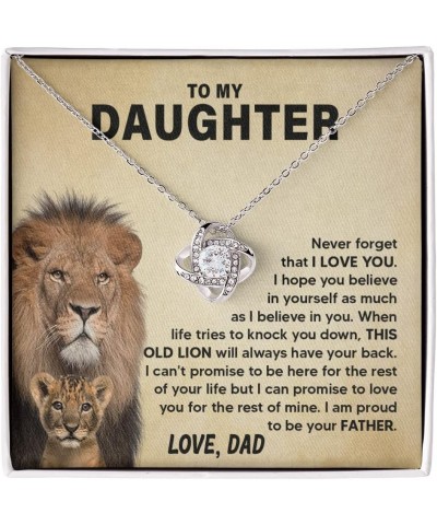 To My Daughter Necklace From Dad or Mom, Mother Daughter Jewelry Gifts From Father, Best Badass Daddy Daugter Birthday Presen...