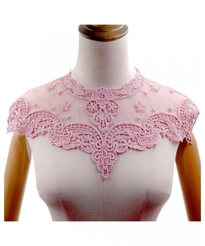 Hollow Out Lace Fake Collar Flower Embroidery Detachable Fake Collar DIY Lace Applique for Women Black $4.54 Necklaces