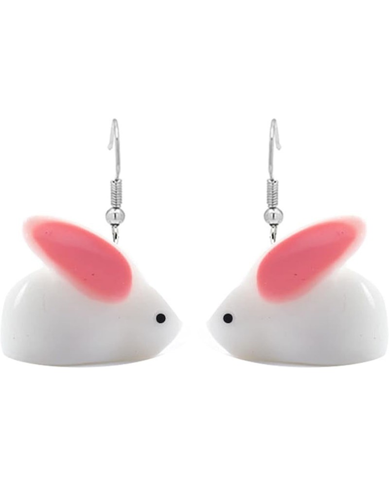 Pink Pig Earrings for Women Girls Students Cute Sweet Animal Dangle Drop Earrings Jewelry Charms Gift Rabbit $6.48 Earrings