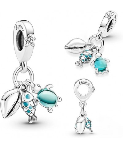 Sea Turtle Charms Fit Bracelets Octopus Starfish 925 Silver Bulldog Dolphin Jellyfish Beads Jewelry SSS-1401 SEC660 $9.24 Bra...