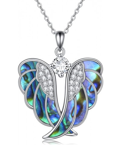 Angel Wings Necklace 925 Sterling Silver Guardian Angel Wings Pendant Necklace Birthstone Necklace for Women Girls Christmas ...