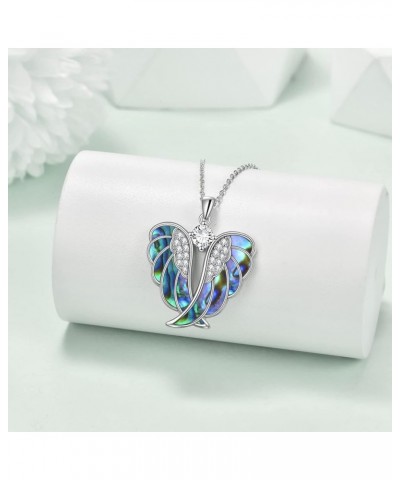 Angel Wings Necklace 925 Sterling Silver Guardian Angel Wings Pendant Necklace Birthstone Necklace for Women Girls Christmas ...